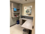 FLR 1: CONTENTS OF 2-OFFICES: 3-MODULAR WORK STATIONS, 3-PEDESTAL FILE CABINETS, WALL MOUNTED