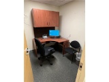 FLR 1: CONTENTS OF OFFICE: MODULAR WORK STATION W/ MATCHING BOOKCASE & LATERAL FILE CABINET, OFFICE