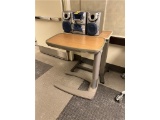 FLR 1: PANASONIC STEREO W/ SPEAKERS, PIPE WRENCH, SURGE PROTECTOR, 2-PORTABLE BEDSIDE CARTS