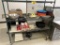 MISCELLANEOUS LOT: SQUARE DEEP DISH PANS, ALUMINUM RISERS, PIZZA PREP SUPPLIES, SPILL RINGS