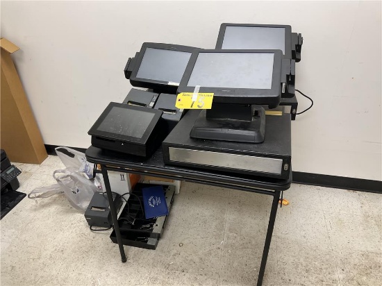POSIFLEX POINT OF SALE SYSTEM CONSISTS OF: 3-TOUCHSCREEN TERMINALS, 4-EPSON PRINTERS, 2-CASH DRAWERS