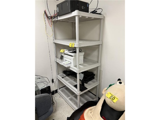 36"W X 74"H STORAGE SHELF, 5-SHELVES