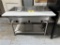 SUPERIOR STAINLESS STEEL 3-BAY FOOD PREP TABLE, W/ 9