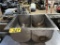 STAINLESS STEEL 2-WELL TUB, 24