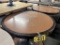 (4) SINGLE PEDESTAL TABLES, 36