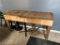 6' WOODEN BENCH W/CASTERS