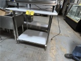 KCS STAINLESS STEEL TABLE WITH LOWER STAINLESS STEEL SHELF, 36