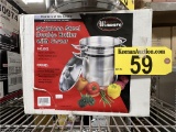 WINWARE STAINLESS STEEL DOUBLE BOILER WITH COVER, NEW