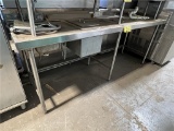 CMFI STAINLESS STEEL WATER SERVICE TABLE, 7'10