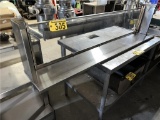 GLASS FRONT STAINLESS STEEL RISER, 5'W X 10