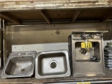 LOT: 3-STAINLESS STEEL HAND SINKS, (1) W/ FAUCET