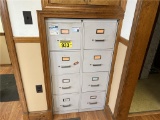 (2) AMERICAN LOCKER 4-DRAWER MATCHING LETTER FILE CABINETS