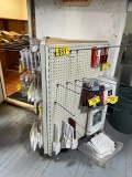 3-SIDED PORTABLE PEGBOARD RACK