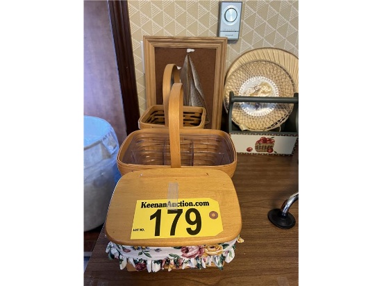 LOT: 2-LONGERBERGER BASKETS & MISC.