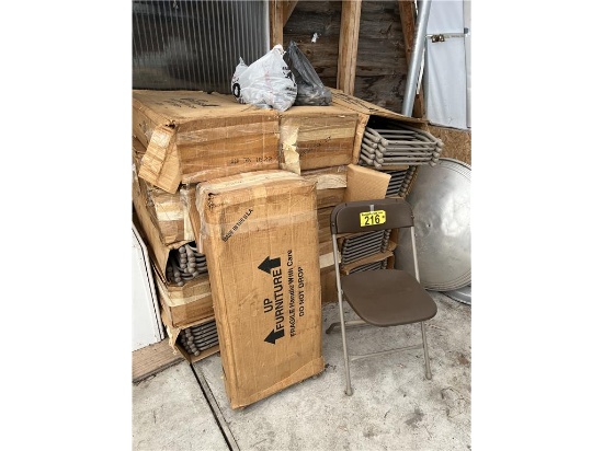 (126) SCF FOLDING CHAIRS W/SPARE LEG CAPS