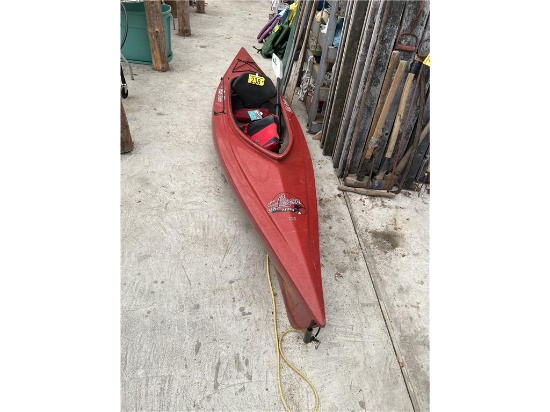 OLD TOWN LOON III KAYAK, VEST, PADDLE