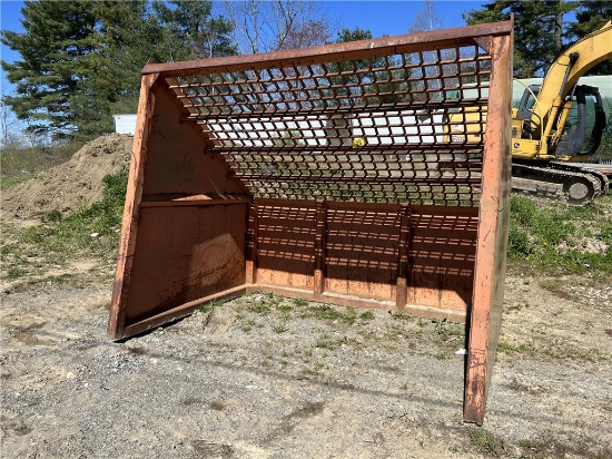 DAMBOISE 4” STEEL HD AGGREGATE SCREEN, 9’ 4"W X 93"H X 8'D, 4"X4" SCREEN