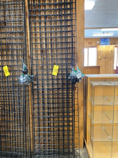 (6) 2' X 9' H WIRE WALL DISPLAY WITH BRACKETS