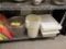 LOT: (3) ROUND CONTAINERS, (1) 18QT. ROUND CONTAINER, (2) MEAT TRAYS