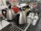 LOT: (2) ELECTRIC TEA POTS, (1) COFFEE GRINDER