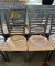 (6) LADDER BACK METAL FRAME CHAIRS