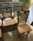 (5) LADDER BACK METAL FRAME CHAIRS