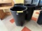 (3) TRASH CANS WITH LIDS & DOLLIES