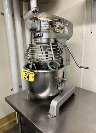 DOYON MODEL SM200 20QT. 1PH MIXER WITH HOOK, WHIP & PADDLE, LIST PRICE NEW: $3,640