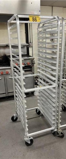 20-PAN, ALUMINUM SHEET PAN RACK, CASTERS