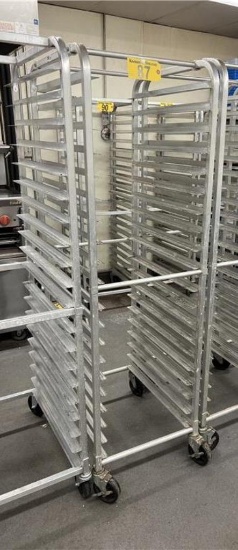 20-PAN, ALUMINUM SHEET PAN RACK, CASTERS