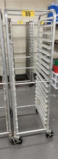 20-PAN, ALUMINUM SHEET PAN RACK, CASTERS