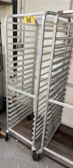 20-PAN, ALUMINUM SHEET PAN RACK, CASTERS