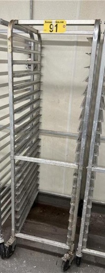 20-PAN, ALUMINUM SHEET PAN RACK, CASTERS