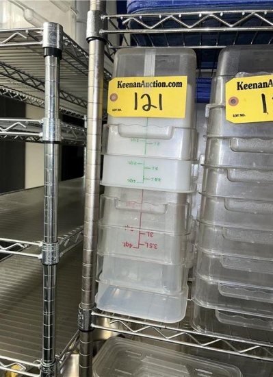 (7) CAMBRO 4QT. CONTAINERS WITH LIDS