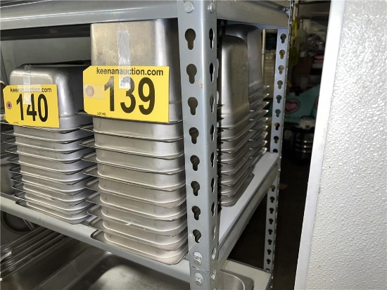 (27) STAINLESS STEEL INSERTS, 6"X6"6"