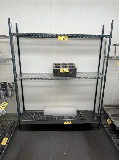METRO 3-SHELF WIRE RACK, 58"X14"X74"H