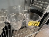 LOT: 2-CHAMPAGNE TUBS, 1-PLASTIC BOWL