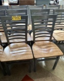 (6) LADDER BACK METAL FRAME CHAIRS