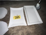 LOT OF (4) GLASS SERVING PLATTERS