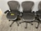 (2) HERMAN MILLER CLASSIC AERON MESH BACK MULTITASK SWIVEL OFFICE CHAIRS