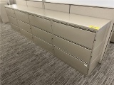 (4) 3-DRAWER LATERAL FILE CABINETS, LOCKING, 36