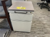 HERMAN MILLER 2-DRAWER PADDED PEDESTAL FILE CABINET