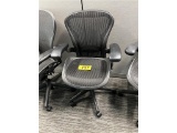 HERMAN MILLER CLASSIC AERON MODEL AE113 MESH BACK MULTITASK SWIVEL OFFICE CHAIR, WIDE SEAT