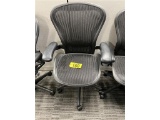 HERMAN MILLER CLASSIC AERON MODEL AE113 MESH BACK MULTITASK SWIVEL OFFICE CHAIR, WIDE SEAT