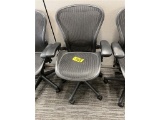 HERMAN MILLER CLASSIC AERON MODEL AE113 MESH BACK MULTITASK SWIVEL OFFICE CHAIR, WIDE SEAT