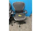 HERMAN MILLER CLASSIC AERON MODEL AE113 MESH BACK MULTITASK SWIVEL OFFICE CHAIR, WIDE SEAT