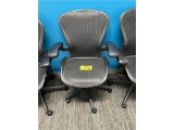 HERMAN MILLER CLASSIC AERON MODEL AE113 MESH BACK MULTITASK SWIVEL OFFICE CHAIR, WIDE SEAT