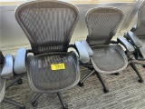 (2) HERMAN MILLER CLASSIC AERON MESH BACK MULTITASK SWIVEL OFFICE CHAIRS