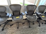 (2) HERMAN MILLER CLASSIC AERON MESH BACK MULTITASK SWIVEL OFFICE CHAIRS