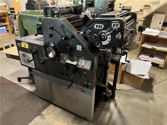 AB DICK QP25 TWO COLOR OFFSET PRESS  S/N: 70922 W/ TOWNSEND T-51 GS SWING AWAY 2ND COLOR HEAD